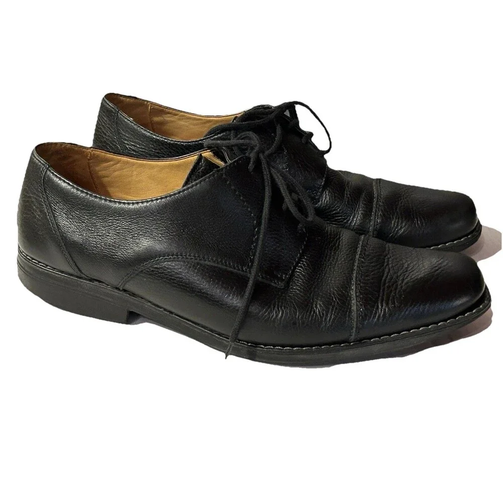 Sandro Moscoloni Cap Toe Black Leather Oxford 17305 Casual Dressy Men’s 11 1/2 D